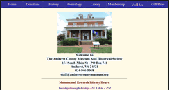 Desktop Screenshot of amherstcountymuseum.org