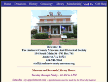 Tablet Screenshot of amherstcountymuseum.org